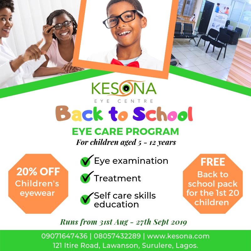 2019 back to school eye care program flyer