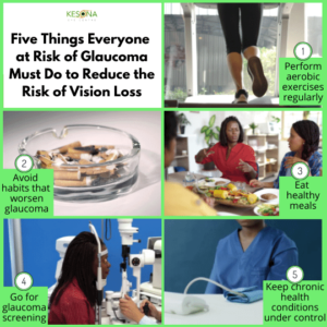 If you are at risk of glaucoma, here are 5 things you muct do to reduce your risk and avoid being taken unawares by glaucoma.
