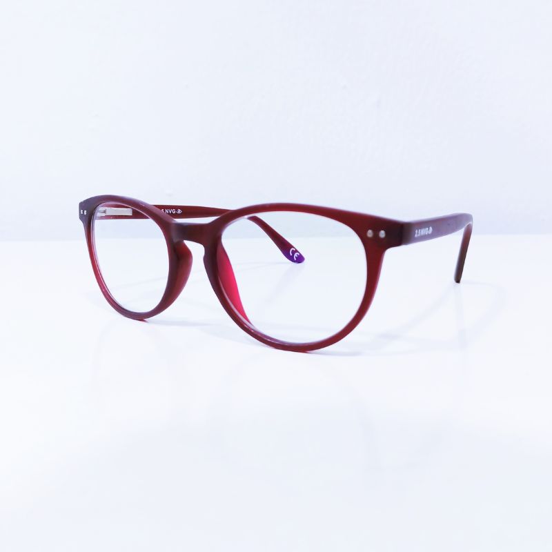 Blue UV Protection Glasses - Burgundy 1