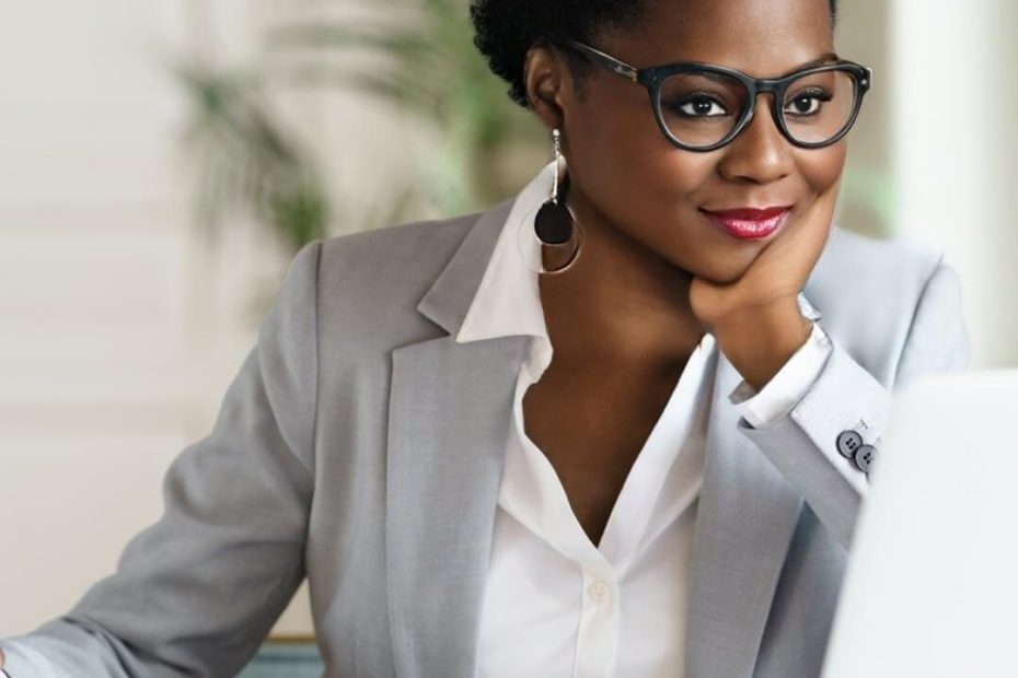 Middle aged woman wearing glasses to reduce digital eyestrain